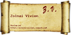 Zolnai Vivien névjegykártya